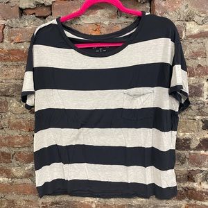 American Eagle soft and sexy striped pocket tee